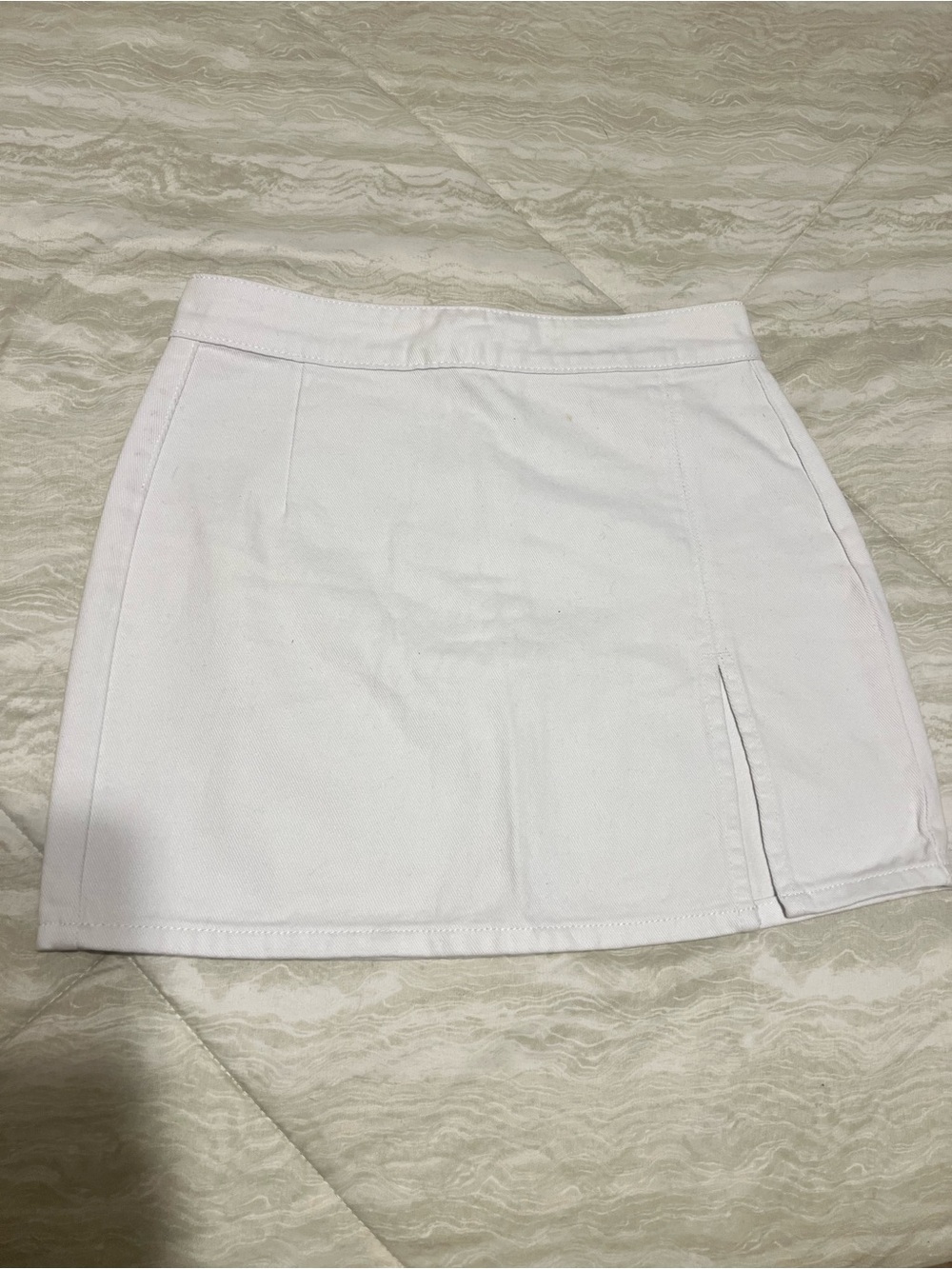 Princess Polly Lioness White Mini Skirt with Side Slit